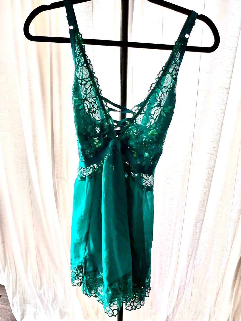 torrid Teal Lace & Satin Chemise